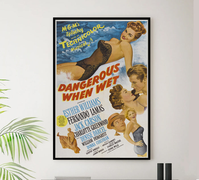 Dangerous When Wet 1953 - Esther Williams - US - Classic Movie Poster