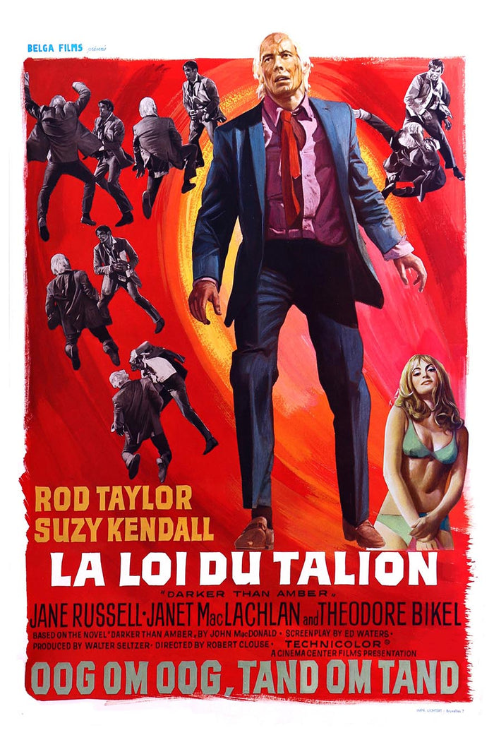 Darker Than Amber 1970 - Belgium - Vintage Classic Movie Poster