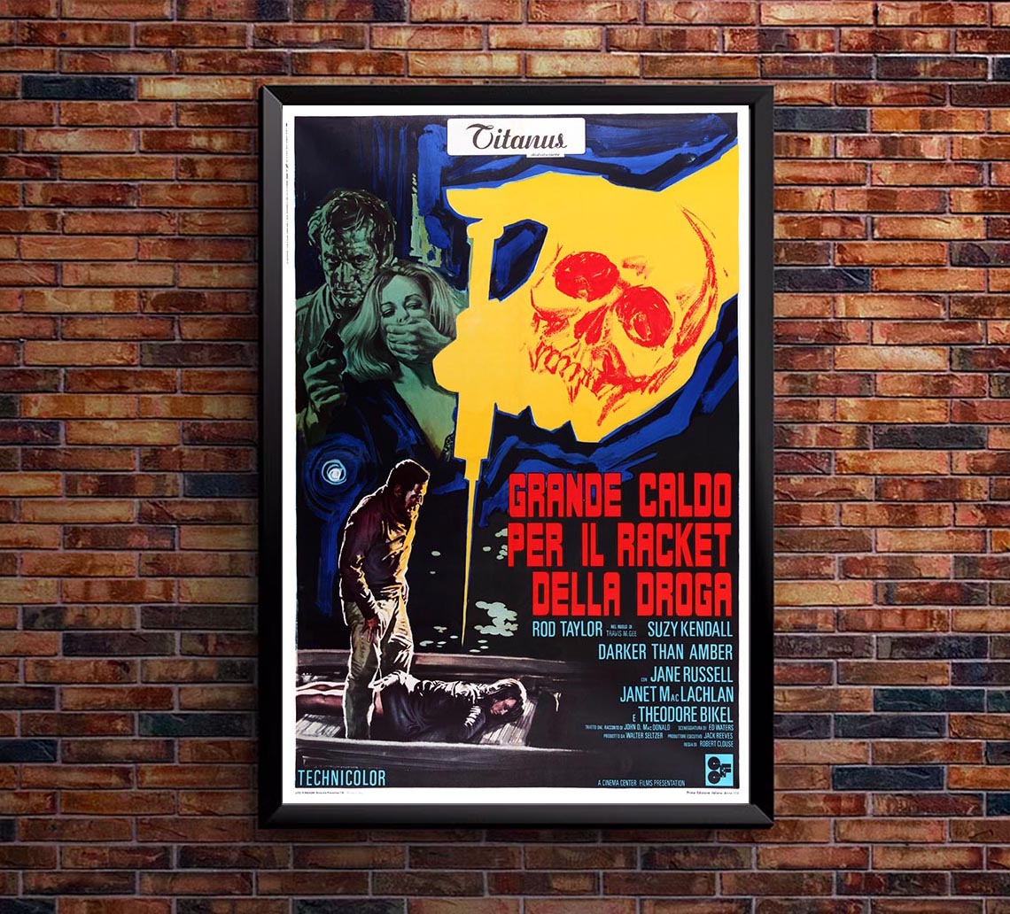 Darker Than Amber 1970 - Italian - Vintage Classic Movie Poster