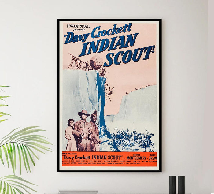 Davy Crockett, Indian Scout 1950 v1 - Vintage Pirate Classic Movie Poster
