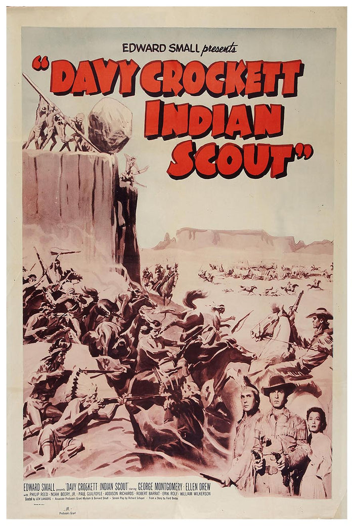 Davy Crockett, Indian Scout 1950 v2 - Vintage Pirate Classic Movie Poster