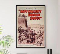 Davy Crockett, Indian Scout 1950 v2 - Vintage Pirate Classic Movie Poster