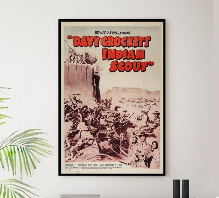 Davy Crockett, Indian Scout 1950 v2 - Vintage Pirate Classic Movie Poster