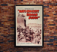 Davy Crockett, Indian Scout 1950 v2 - Vintage Pirate Classic Movie Poster