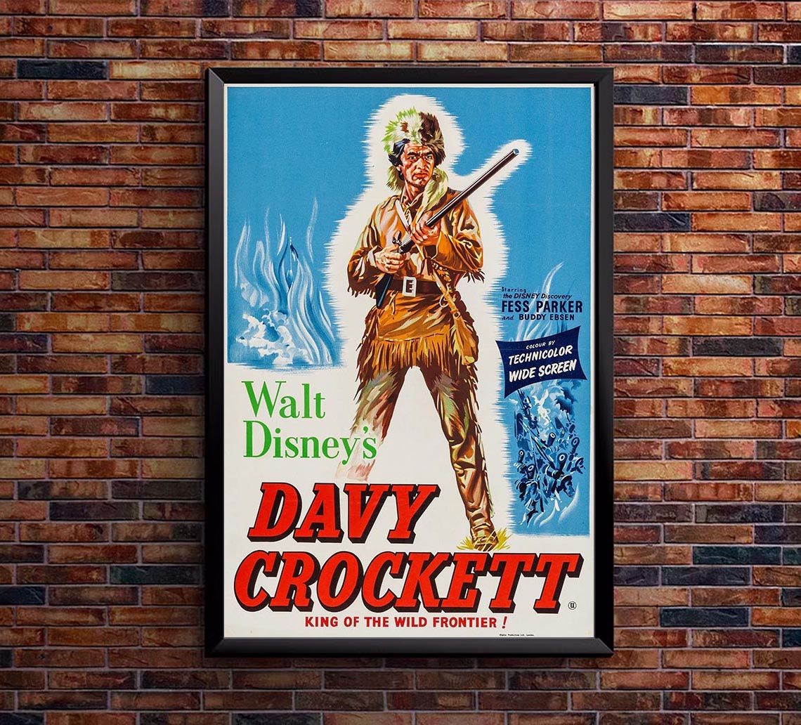 Davy Crockett, King of the Wild Frontier 1955 v2 - Vintage Pirate Classic Movie Poster