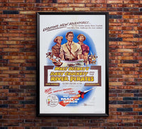 Davy Crockett and the River Pirates 1956 - Vintage Pirate Classic Movie Poster