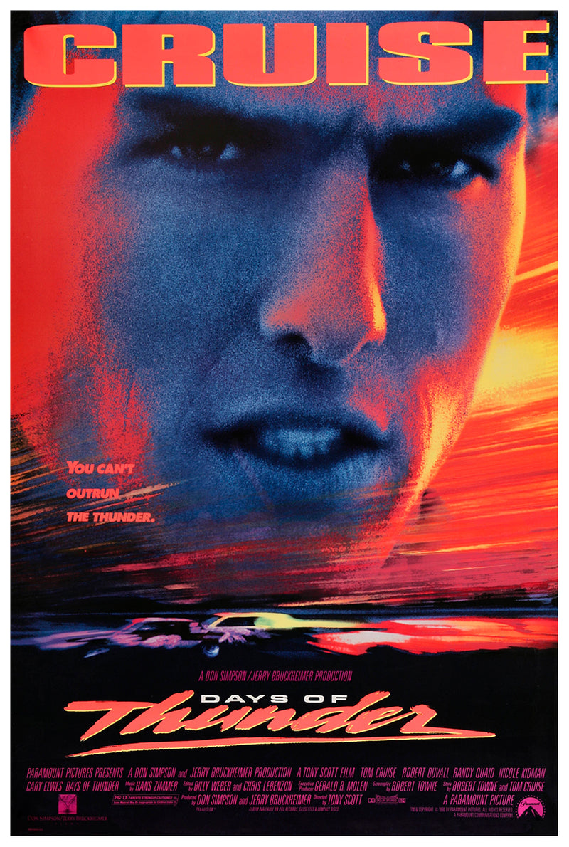 Days of Thunder 1990 - Classic Movie Poster