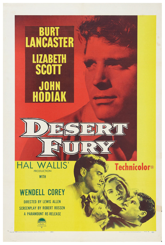 Desert Fury 1947 - Burt Lancaster - US - Classic Movie Poster