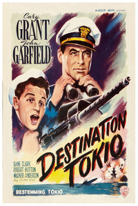 Destination Tokyo 1943 - Cary Grant - Belgium - Classic Movie Poster