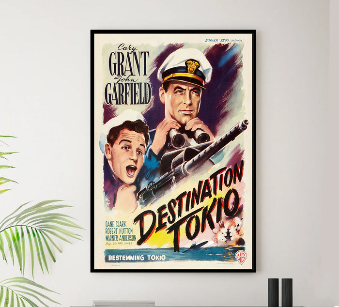 Destination Tokyo 1943 - Cary Grant - Belgium - Classic Movie Poster