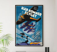 Devil Dogs of the Air 1935 - James Cagney - Sweden - Classic Movie Poster
