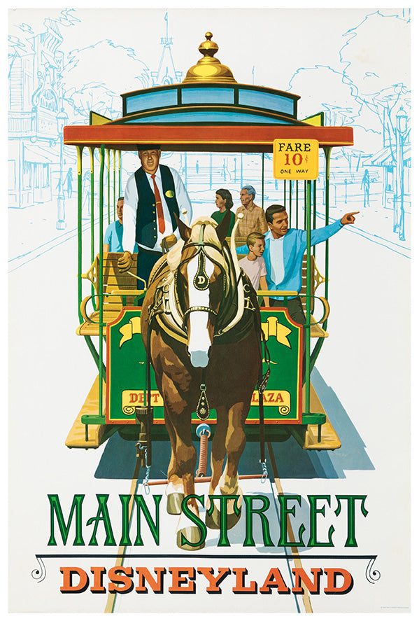 Main Street - Attraction - Disneyland - Vintage Disney Poster