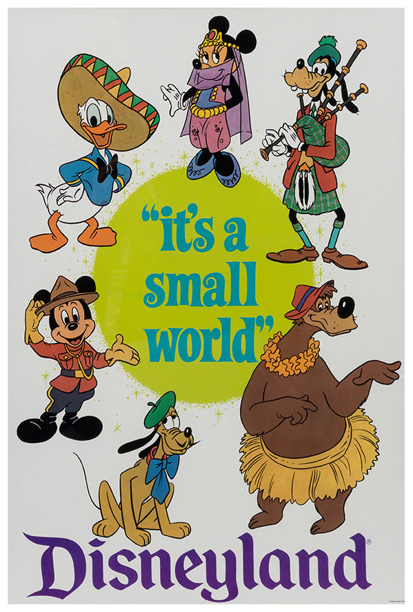 It's a Small World - Attraction - Disneyland - Vintage Disney Poster