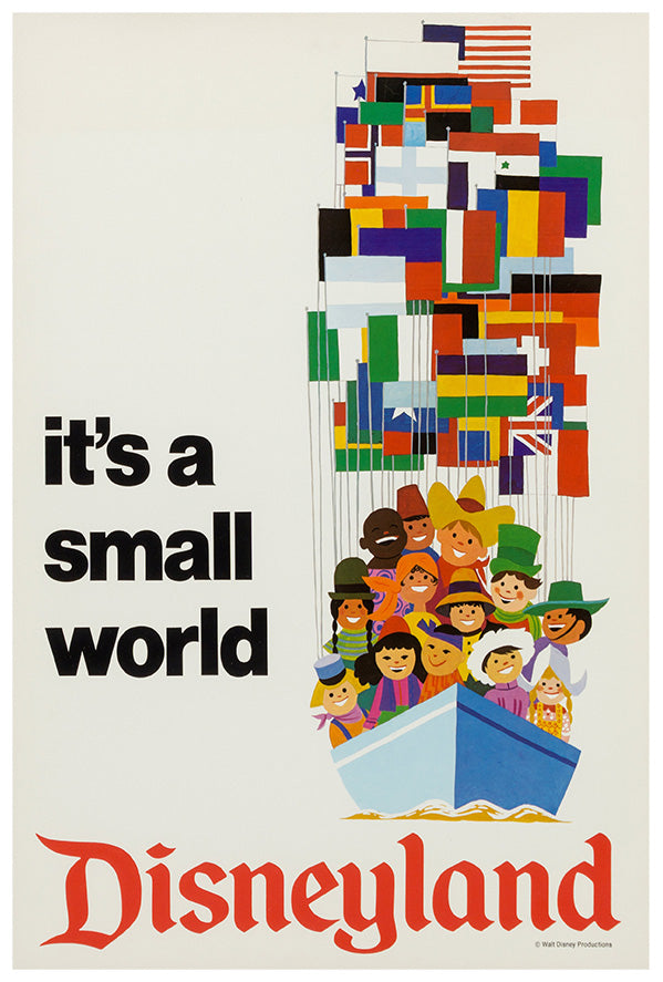 It's a Small World - Disneyland - Vintage Disney Poster