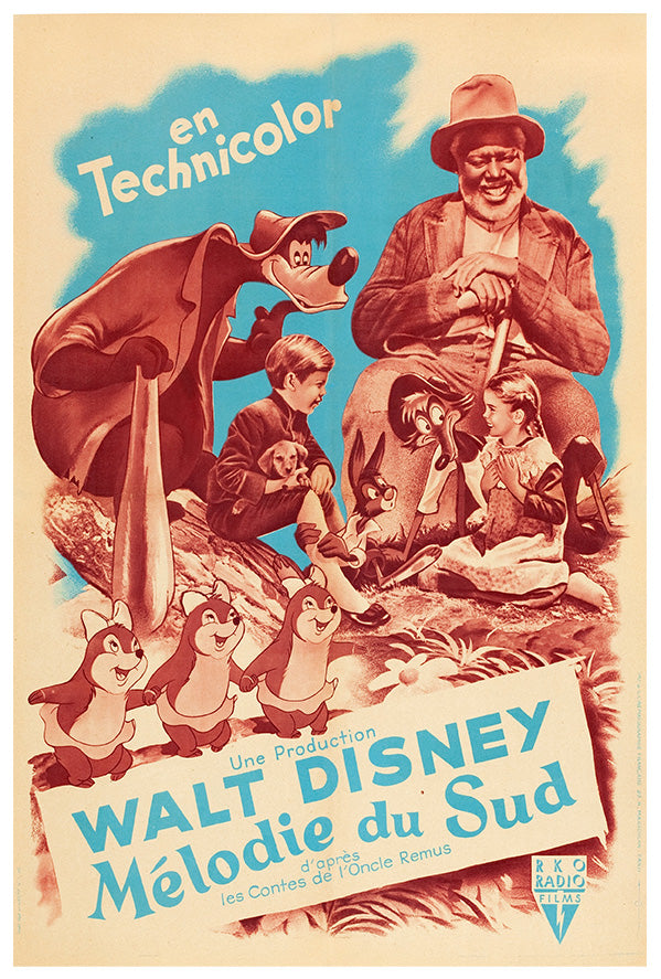 Song of the South - French - Vintage Disney Poster