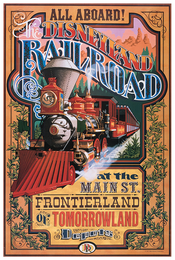 Railroad - Disneyland - Vintage Disney Poster