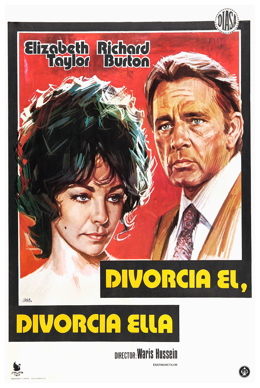 Divorce His - Divorce Hers 1973 - Richard Burton - Spain - Classic Movie Poster
