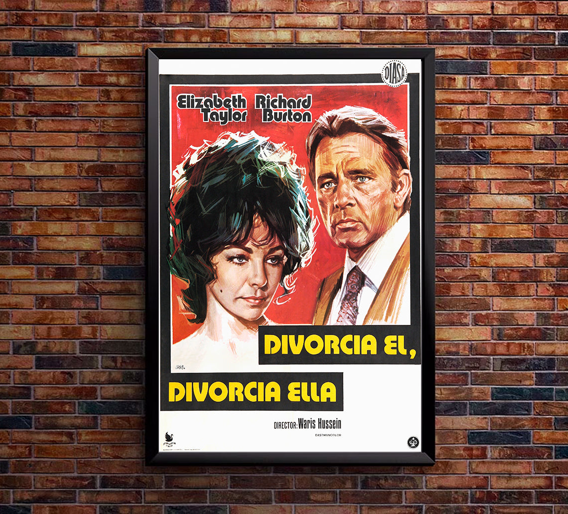 Divorce His - Divorce Hers 1973 - Richard Burton - Spain - Classic Movie Poster