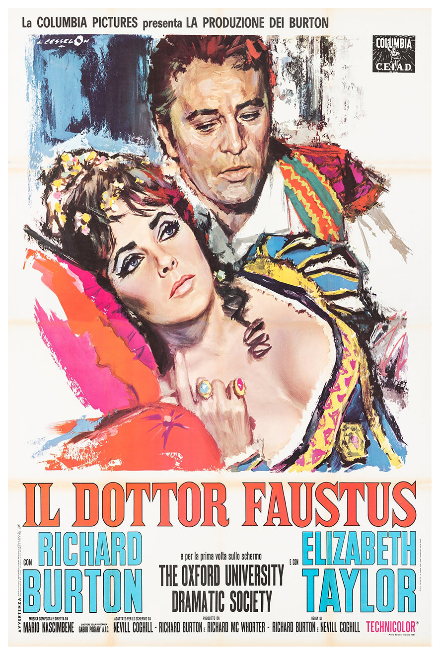 Doctor Faustus 1967 - Richard Burton - Italy - Classic Movie Poster