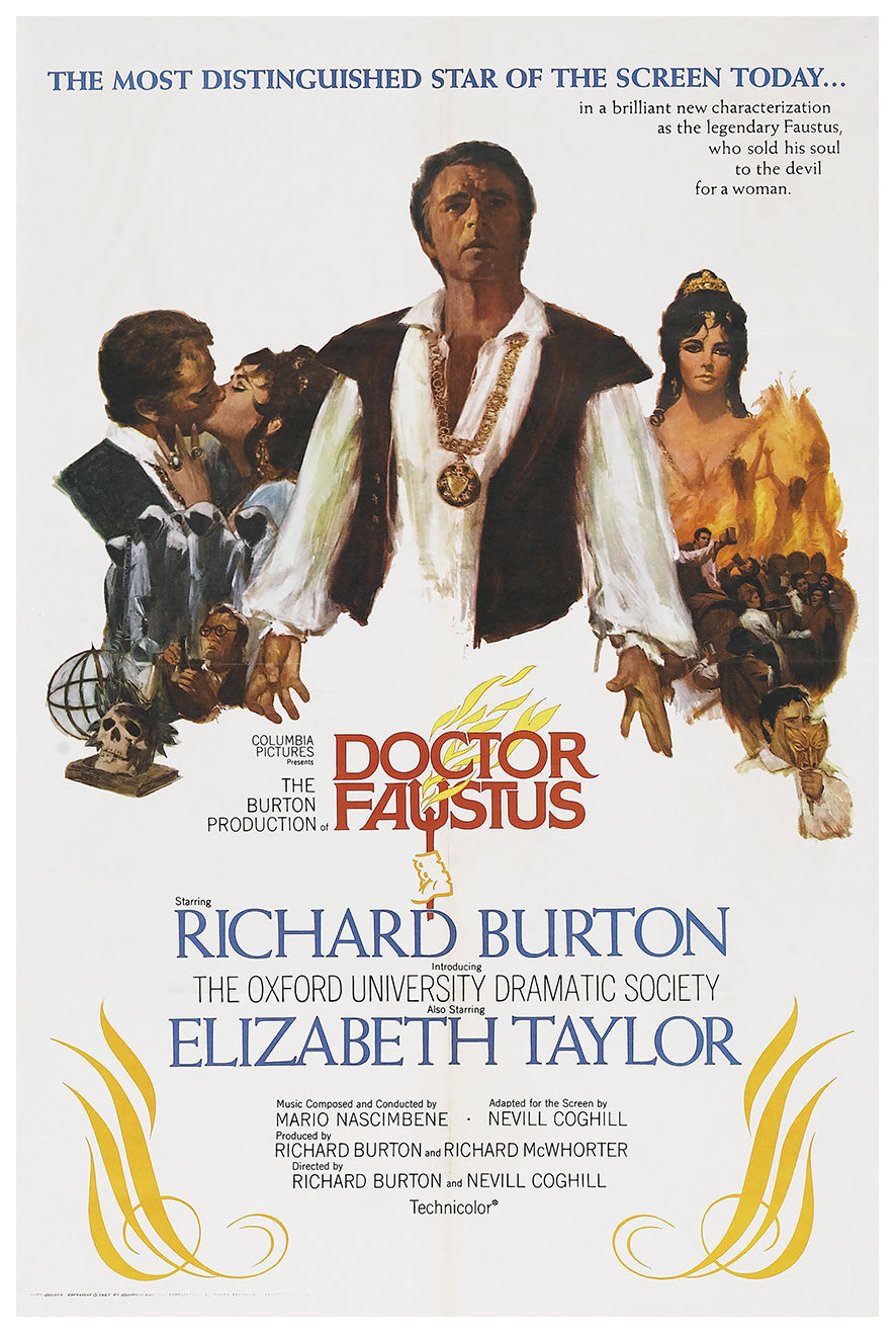 Doctor Faustus 1967 - Richard Burton - US - Classic Movie Poster