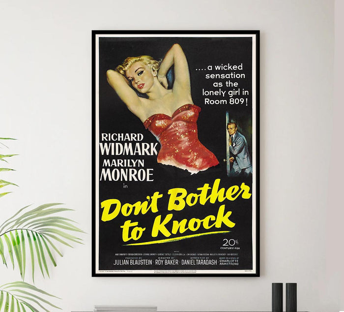 Don't Bother to Knock 1952 - Vintage Classic Movie Poster