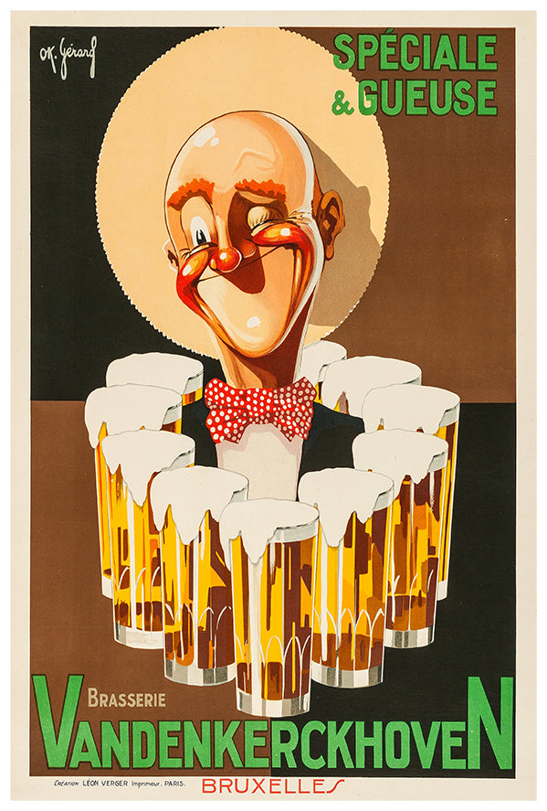 Vandenkerckhoven - Brussels Beer - Vintage Advertising Poster