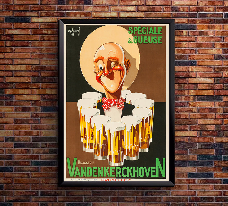 Vandenkerckhoven - Brussels Beer - Vintage Advertising Poster