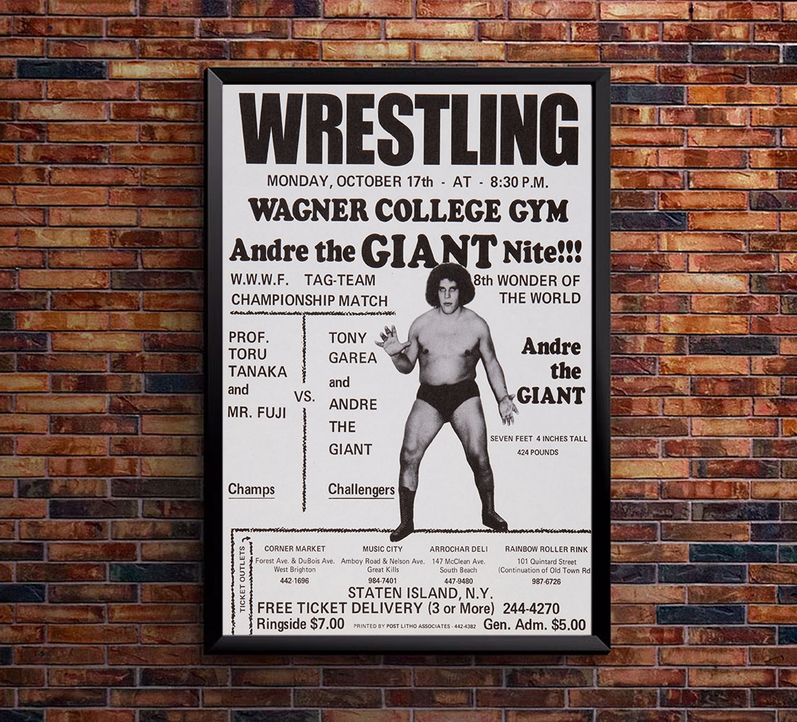 Andre the Giant - 1970s - Vintage Wrestling Poster