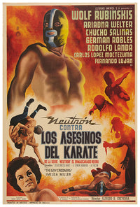 Neutron vs the Karate Killers - Lucha Mexican Wrestling Poster