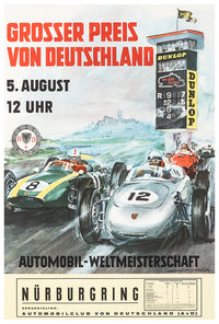 Nurburgring - Grand Prix - 1961 - Vintage Racing Poster