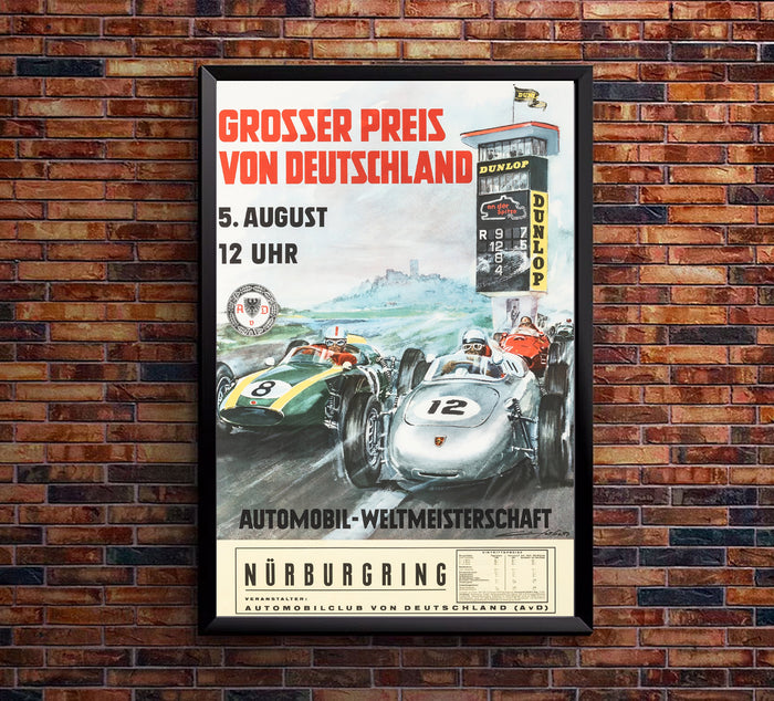 Nurburgring - Grand Prix - 1961 - Vintage Racing Poster