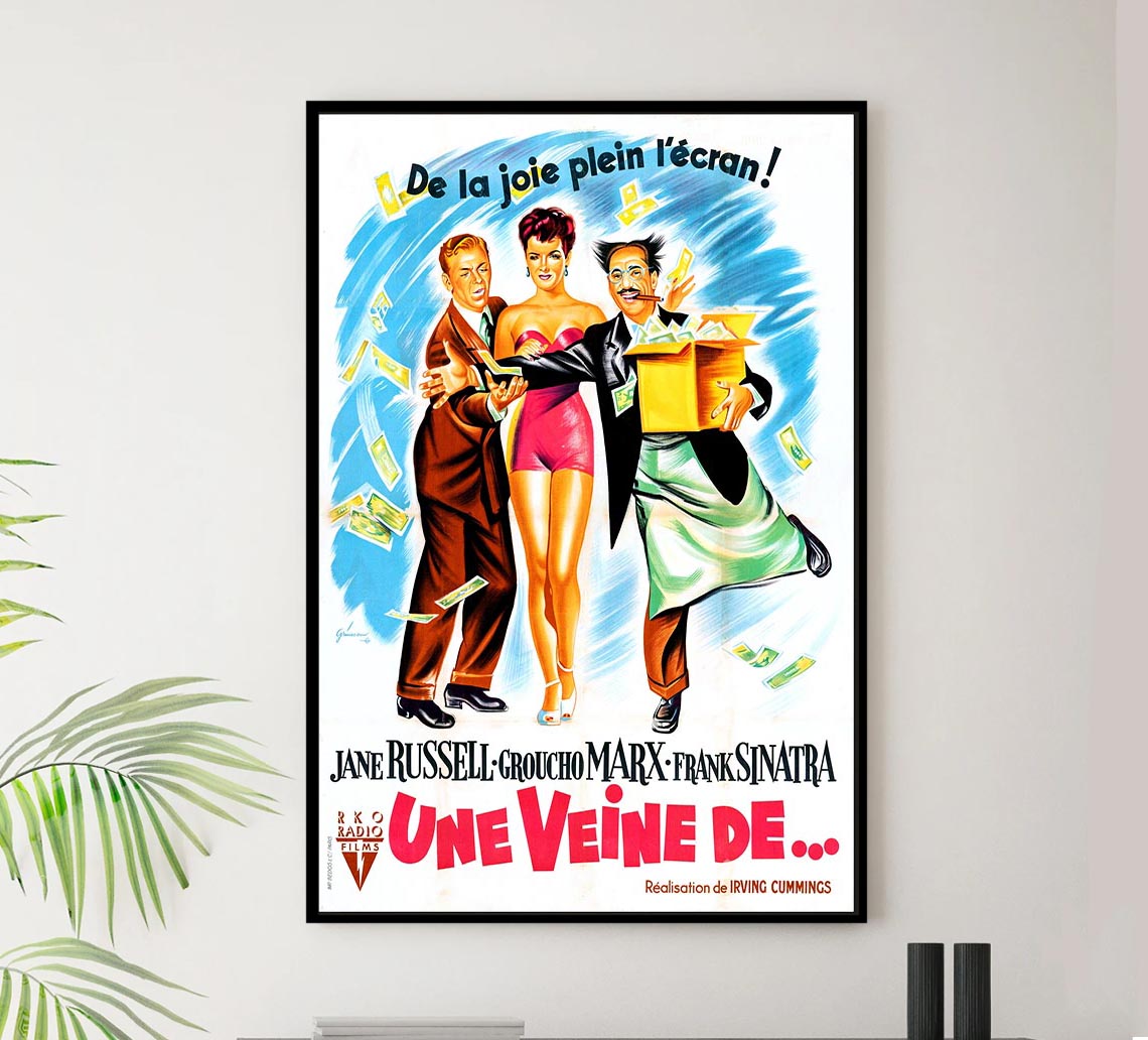 Double Dynamite 1951 - French - Vintage Classic Movie Poster