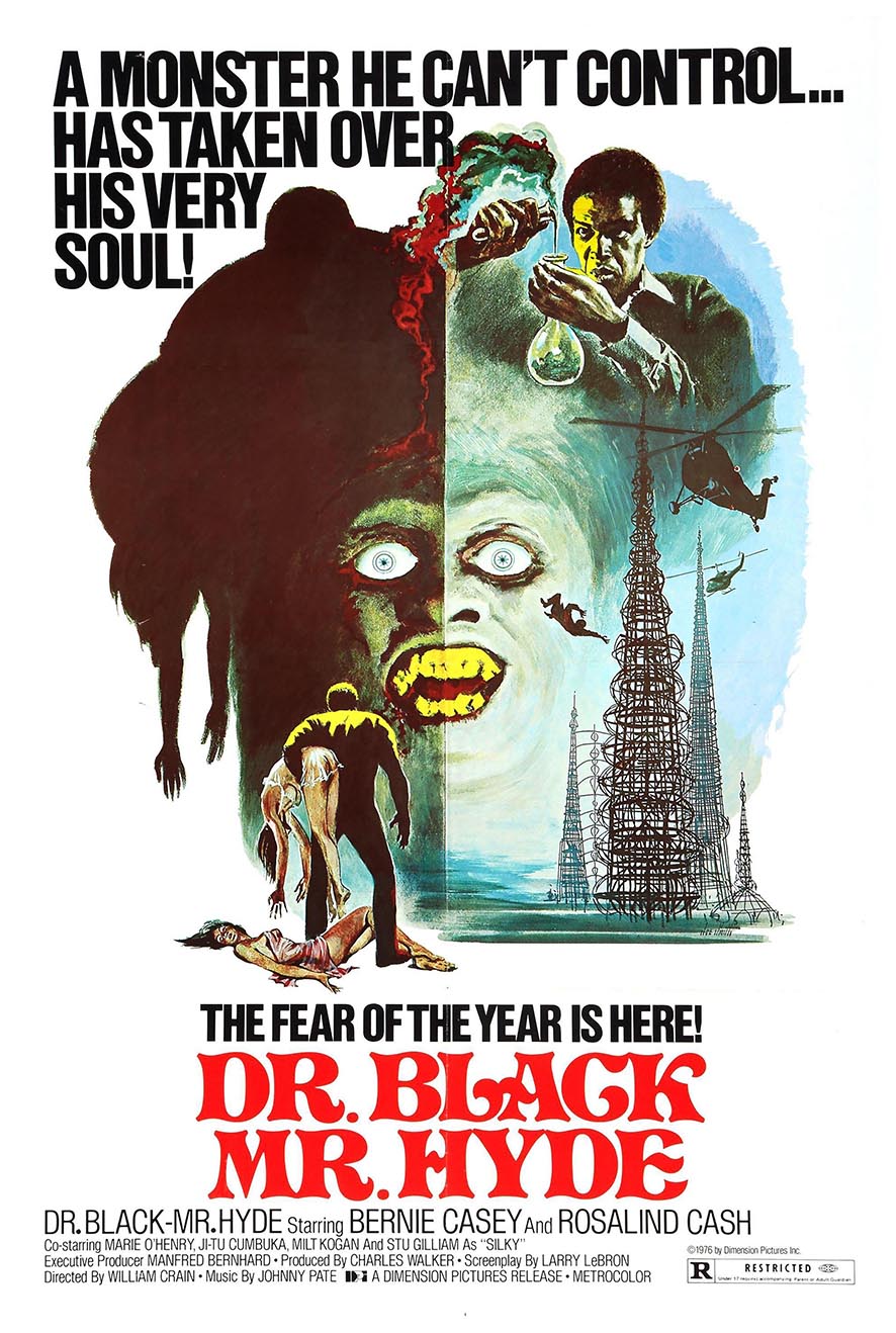 Dr. Black, Mr. Hyde 1976 - Vintage Horror Classic Movie Poster