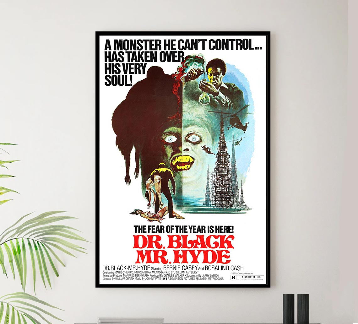 Dr. Black, Mr. Hyde 1976 - Vintage Horror Classic Movie Poster