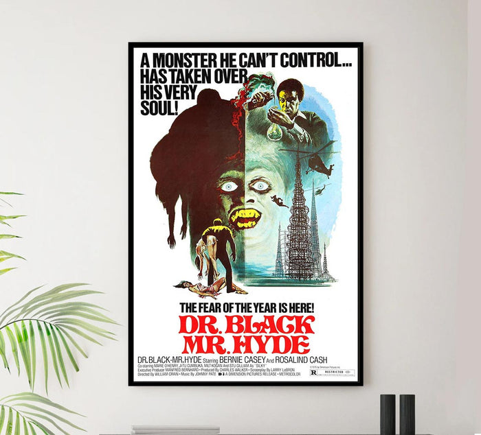 Dr. Black, Mr. Hyde 1976 - Vintage Horror Classic Movie Poster