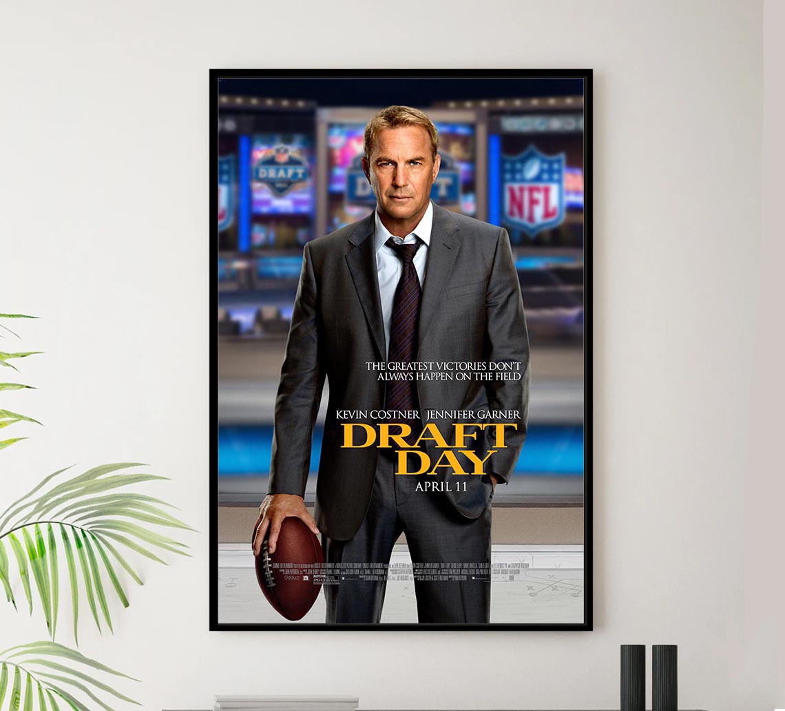 Draft Day 2014 - Teaser - Kevin Costner - Vintage Classic Movie Poster
