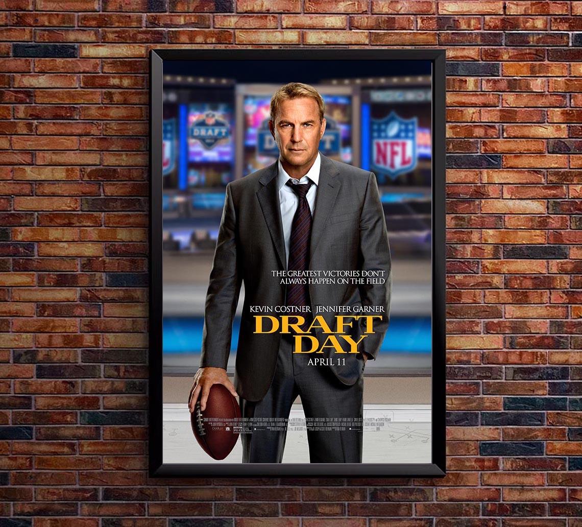 Draft Day 2014 - Teaser - Kevin Costner - Vintage Classic Movie Poster