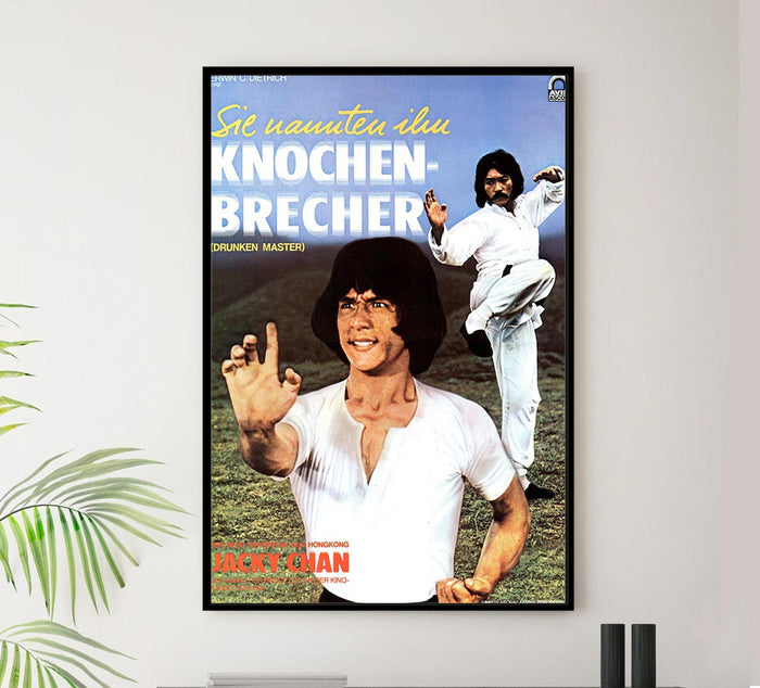 Drunken Master - Jackie Chan - 1978 - German - Vintage Classic Kung Fu Movie Poster