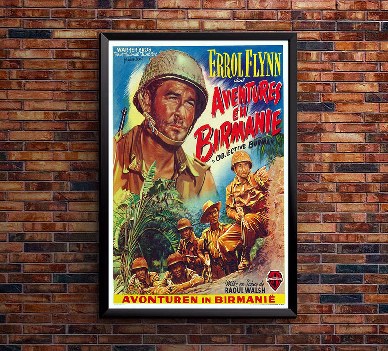 Objective Burma -Errol Flynn - Spanish - Movie Poste