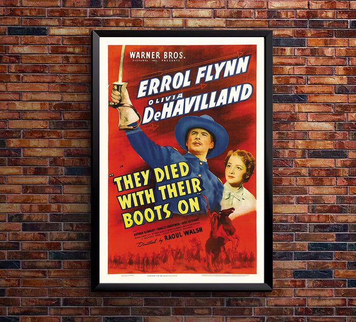 They Died with Their Boots On - Errol Flynn - Movie Poster