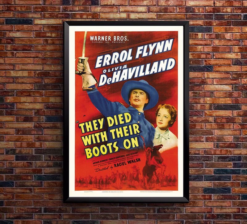 They Died with Their Boots On - Errol Flynn - Movie Poster