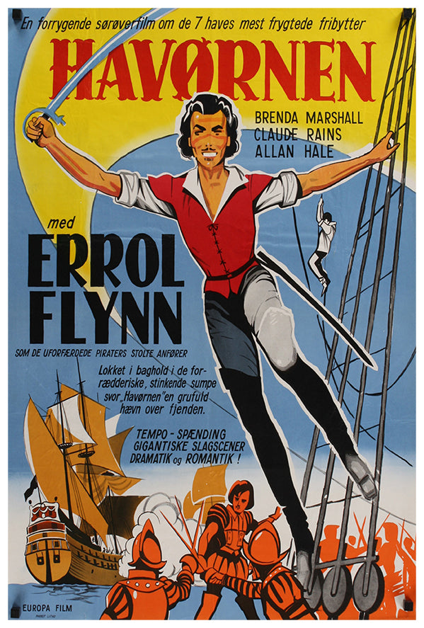 The Sea Hawk - Errol Flynn - Dutch  - French - Movie Poster