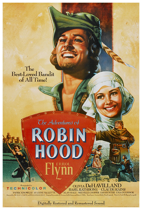 The Adventures of Robin Hood -Errol Flynn -1938 - Movie Poster