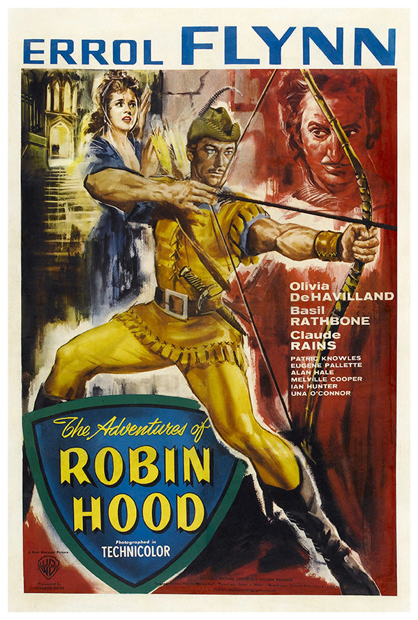 The Adventures of Robin Hood -Errol Flynn -1938 -V2 - Movie Poster