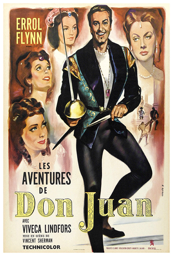 Adventures of Don Juan - Errol Flynn - French - Movie Poster