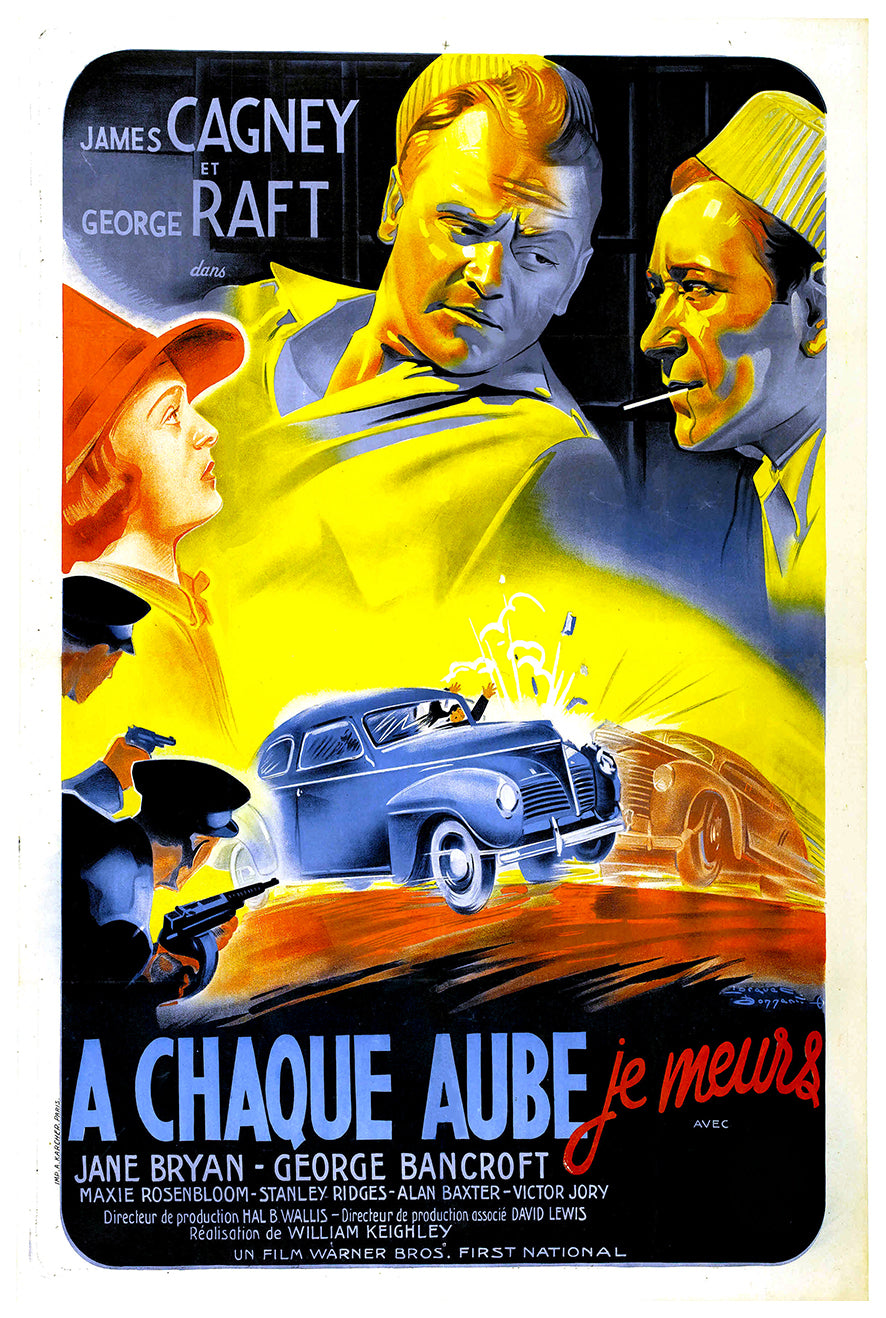 Each Dawn I Die 1939 - James Cagney - France - Classic Movie Poster