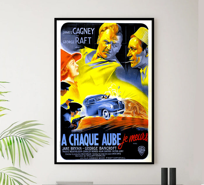 Each Dawn I Die 1939 - James Cagney - France - Classic Movie Poster