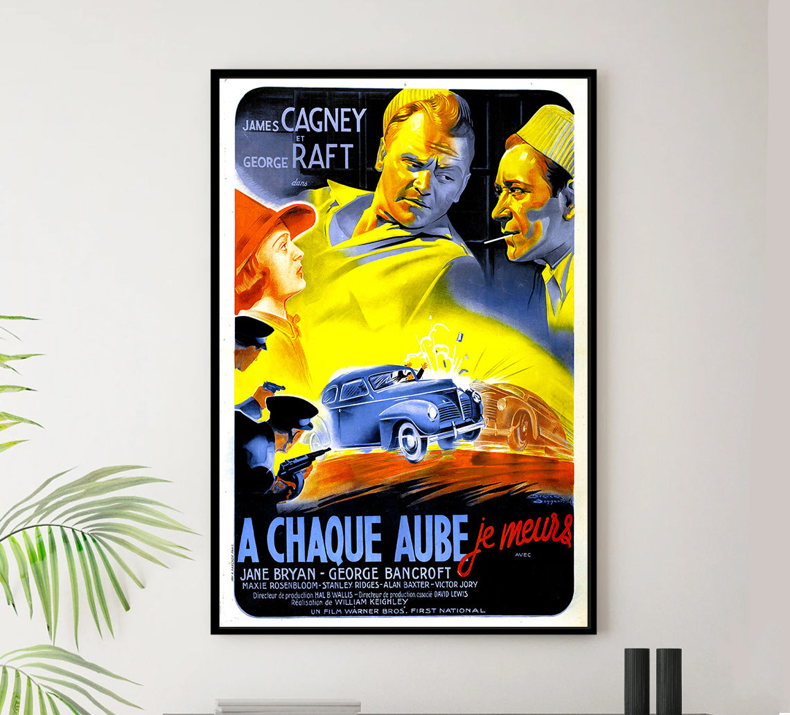 Each Dawn I Die 1939 - James Cagney - France - Classic Movie Poster