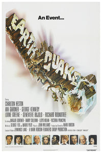 Earthquake 1974 - Charlton Heston - Vintage Classic Movie Poster