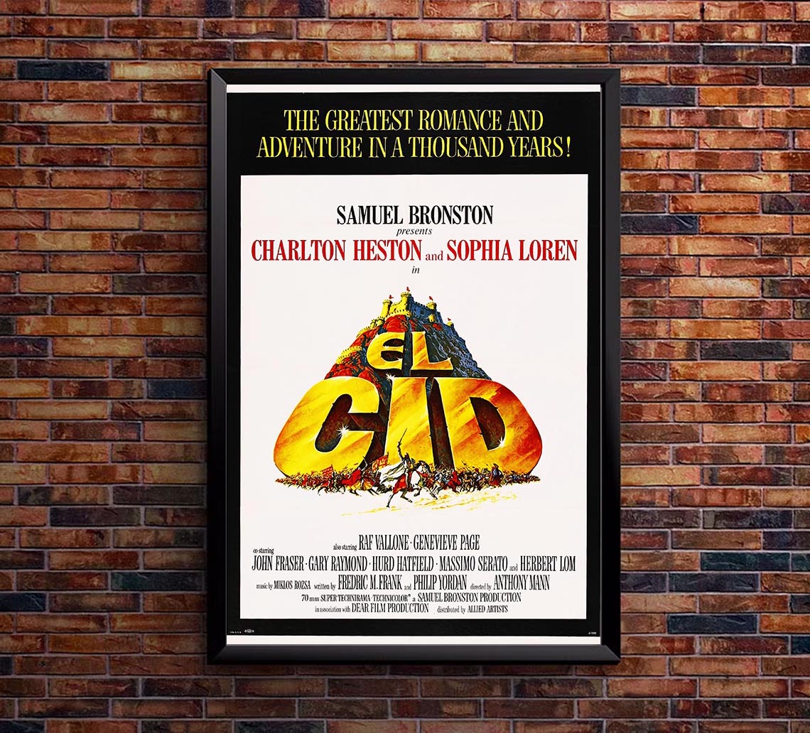 El Cid 1961 v2 - Charlton Heston - Vintage Classic Movie Poster